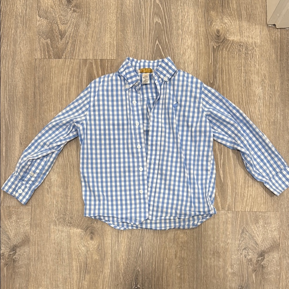 Beaufort Bonnet Company 3t button down Blue Checkered Kids Shirt